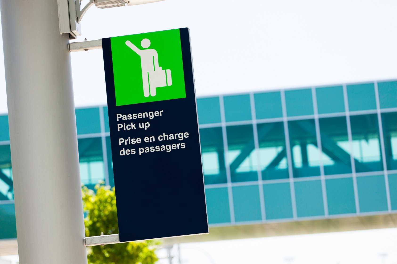 Passenger Pick Up Sign at Airport